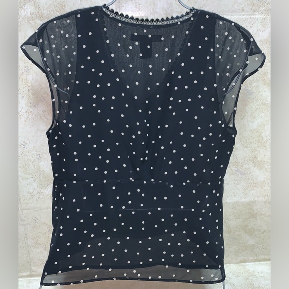 apostrophe Petite polka dot sheer blouse - Picture 5 of 14